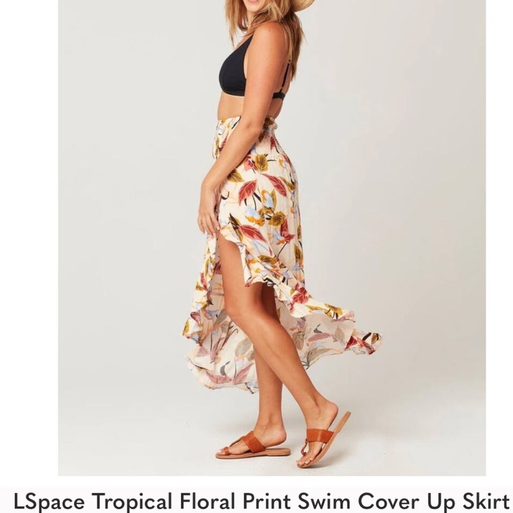 LSPACE tropical print cover up skirt or dress